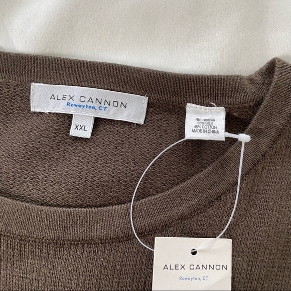 NWT Alex Cannon Sweater Shirt Silk Blend Size XXL - Picture 4 of 5